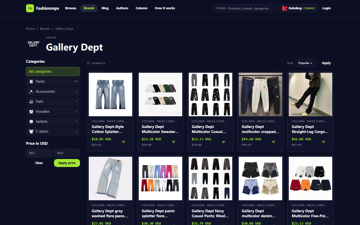 Gallery Dept Accessories: FashionReps vs Other Platforms